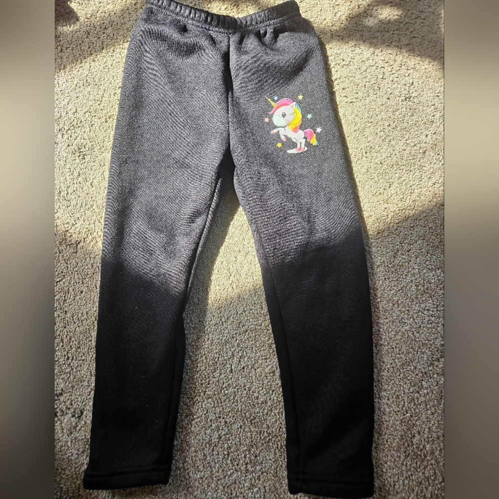 SHEIN Black Leggings with Unicorn Design